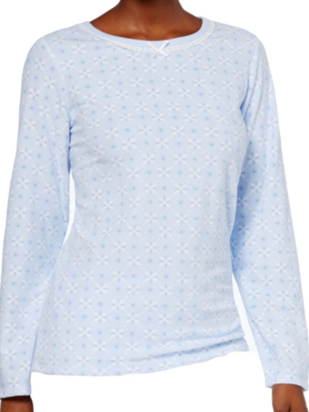 Charter Club Womens Thermal Fleece Pajama Top
